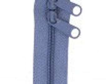 40" Country Blue Double Slide Handbag Zipper by ByAnnie ZIP40-220. 40 inch zippers for handbags purses