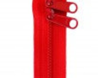 30" Atom Red Single Slide Handbag Zipper by ByAnnie ZIP30-260. 24 inch zippers for handbags purses