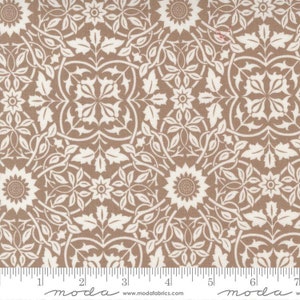 Christmas Stitched Damask Pinecone by Fig Tree and Co. for Moda Fabrics 20446 17 This fabric is sold in HALF YARD increments
