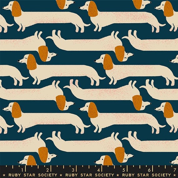 Dog Park: Long Dog in Teal Navy Dog Park: Long Dog in Teal Navy