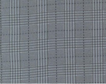 Farmhouse Flannels III Box Check Grey Pewter by Primitive Gatherings for Moda Fabrics 49277 24F Fabric sold in HALF YARD increments