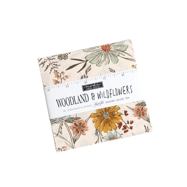 Woodland Wildflowers Charm Pack 42 Pieces by Fancy That Design House for Moda Fabrics 45580PP