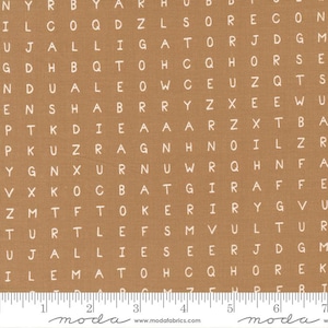 ABC XYZ Word Search Gold by Stacy Iest Hsu for Moda Fabrics 20818 15 Fabric is sold in HALF Yard increments