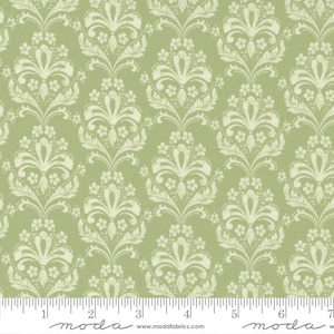 Garden Society Jardin Damask Pistachio by Crystal Manning for Moda Fabrics 11894 17 This fabric is Sold in HALF yard increments