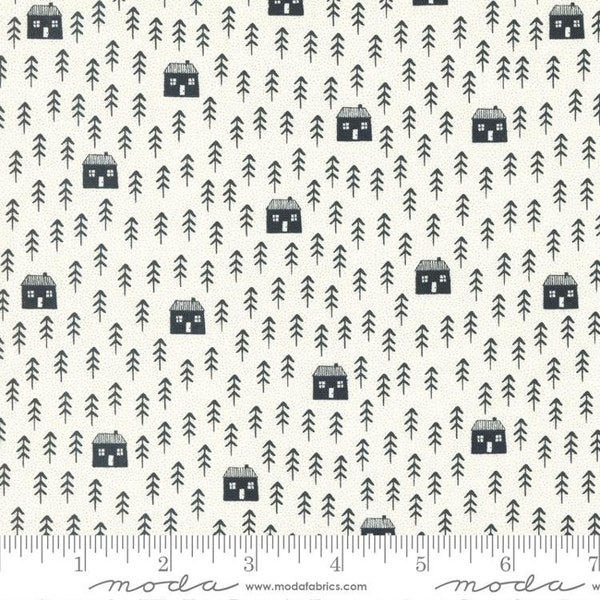 Blizzard Woods Vanilla Black by Sweetwater for Moda Fabrics 55621 31 Sold in HALF yard increments