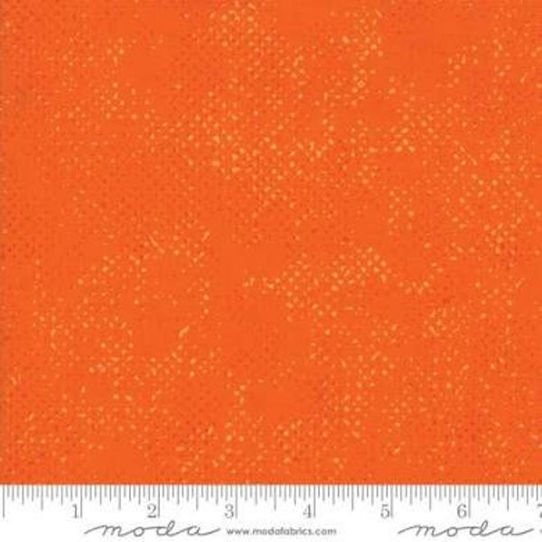 Tangerine Spotted by Zen Chic for Moda fabrics. orange with irregular spots.  1660 16 Sold in HALF yard increments