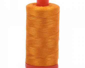 Yellow Orange Aurifil Mako Cotton Thread Color 2145, 50 wt, 1300m, 1 spool  Top quality orange sewing quilting thread A1050-2145