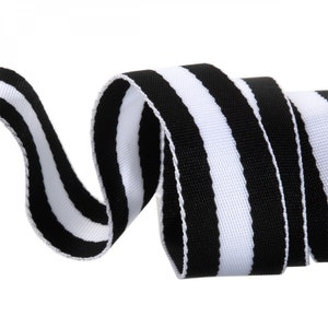 Tula Pink Webbing 2yd x 1.5in - Black and White by Tula Pink for Renaissance Ribbons TK-90-38MM-07