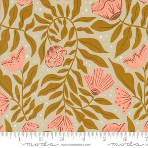 Folk & Lore Dancing Flowers Mushroom by Fancy That Design House for Moda Fabrics 45602 12 Sold in HALF yard increments