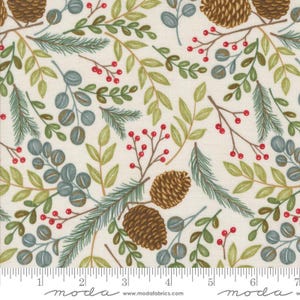 Winter Friends Woodland Landscape Snowy White by Deb Strain for Moda Fabrics 56131 11 Sold in HALF yard increments