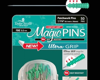 Magic Pins Ultra Grip Patchwork Fine 0.5mm 50 Pins by Taylor Seville Originals #220023