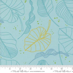 Olive You Large Leaf Mist by Zen Chic for Moda Fabrics 1880 14 Sold in HALF yard increments