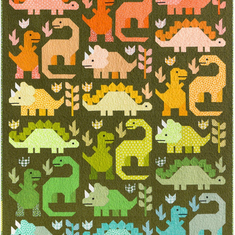 Dinosaur Quilt Pattern - Etsy