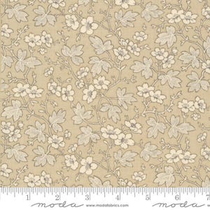 Rouenneries Trois Mignon Florals Oyster by French General for Moda Fabrics 13964 16 Sold in HALF yard increments