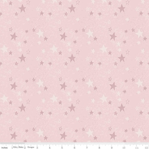 Designer Flannel Safari Stargazing Girl Stars Pink by The RBD Designers for Riley Blake Designs F15314-PINK Sold in HALF yard increments