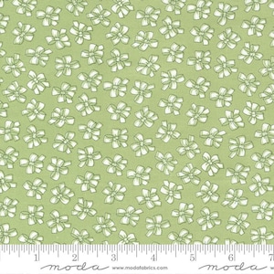 Lighthearted Ribbon Green by Camille Roskelley for Moda Fabrics 55293 19 Fabric sold in HALF YARD increments