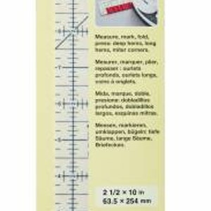 Clover Hot Ruler 2 1/2&quot; x 10&quot;  7811CV  Nonslip fabric ruler for measuring, marking, folding, pressing, and hemming