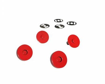 Red Magnetic Snaps 3/4 inch by Sassafras Lane Designs SASSKIT011C