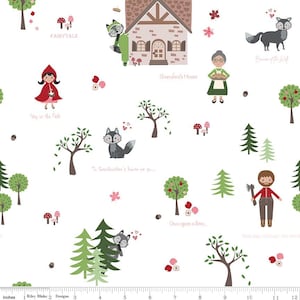 To Grandmother&#39;s House Through the Woods Main Cloud by Jennifer Long for Riley Blake Designs C14370-CLOUD Sold in HALF YARD increments.