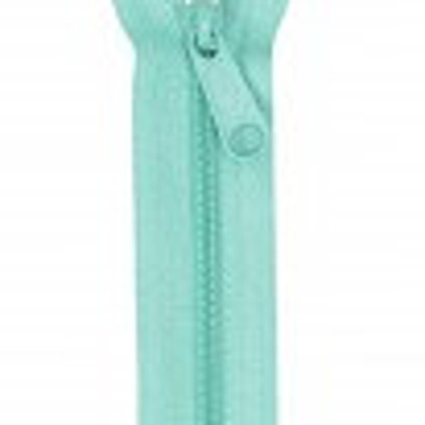 24" Turquoise Single Slide Handbag Zipper by ByAnnie ZIP24-212. 24 inch zippers for handbags purses