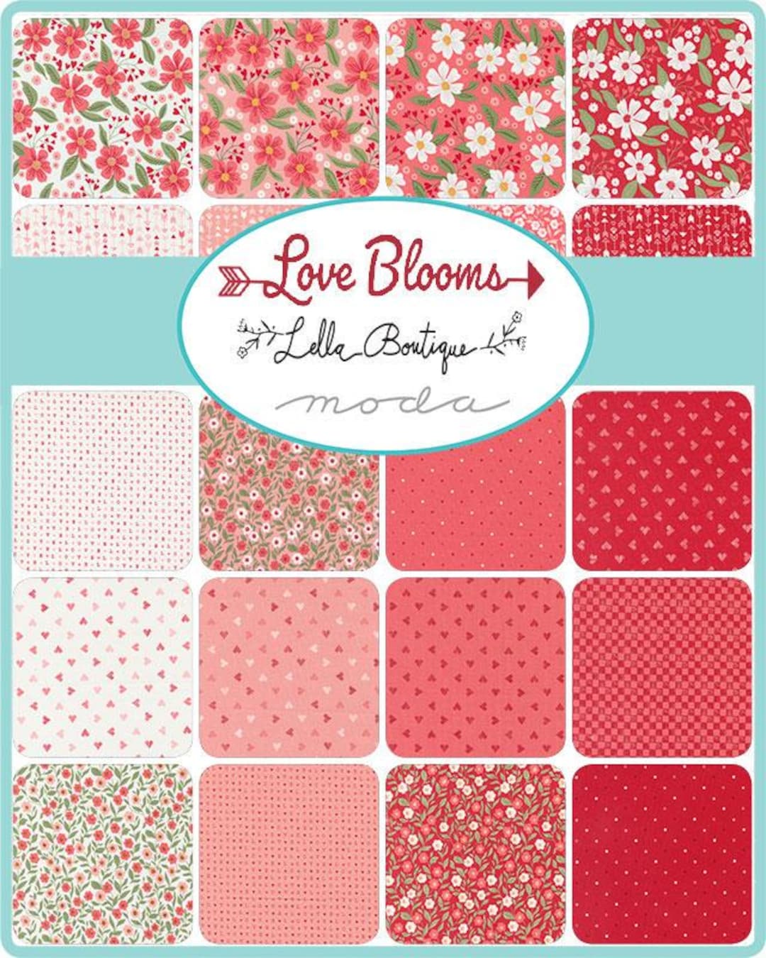 Love Blooms Half Yard Bundle 28 Pieces by Lella Boutique for Moda