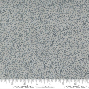 Dandi Duo Painted Leaves Slate by Robin Pickens for Moda Fabrics 48754 16 Sold in HALF yard increments