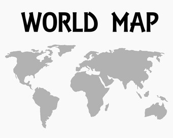 World Map Svg Etsy