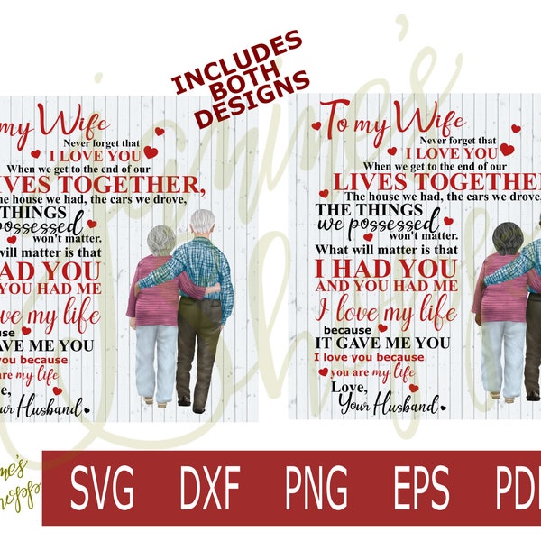 waterslide decal To My Wife Love Your Husband-png eps pdf for use with sublimation waterslide tattoo paper vinyl print craft machines