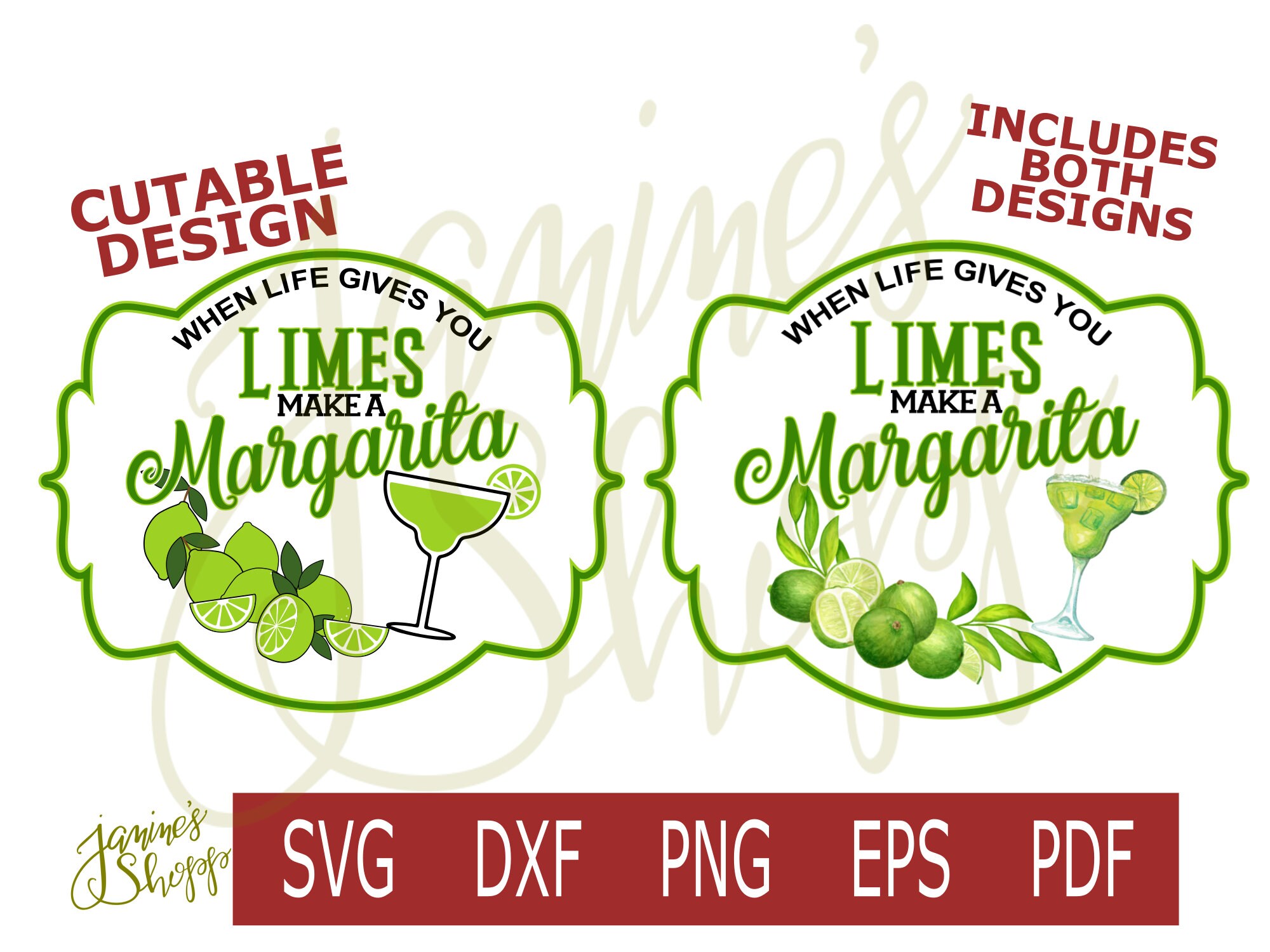 svg png Margarita - dxf eps pdf for use with sublimation waterslide t…
