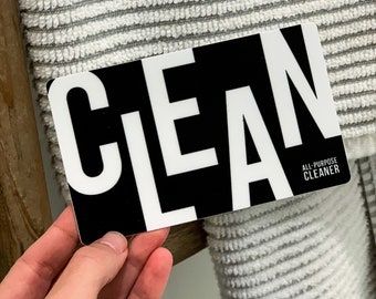 All purpose household cleaner label - Black & White
