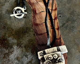 Quetzalcoatl made from animal bone, Feathered serpent charm, Kukulkan charm, Quetzalcoatl necklace, Quetzalcoatl jewelry, Quetzalcoatl