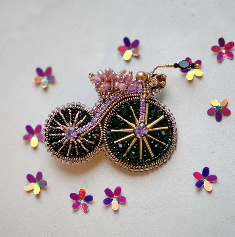 Creative valentines day gifts for her Brooch retro bike | Etsy
