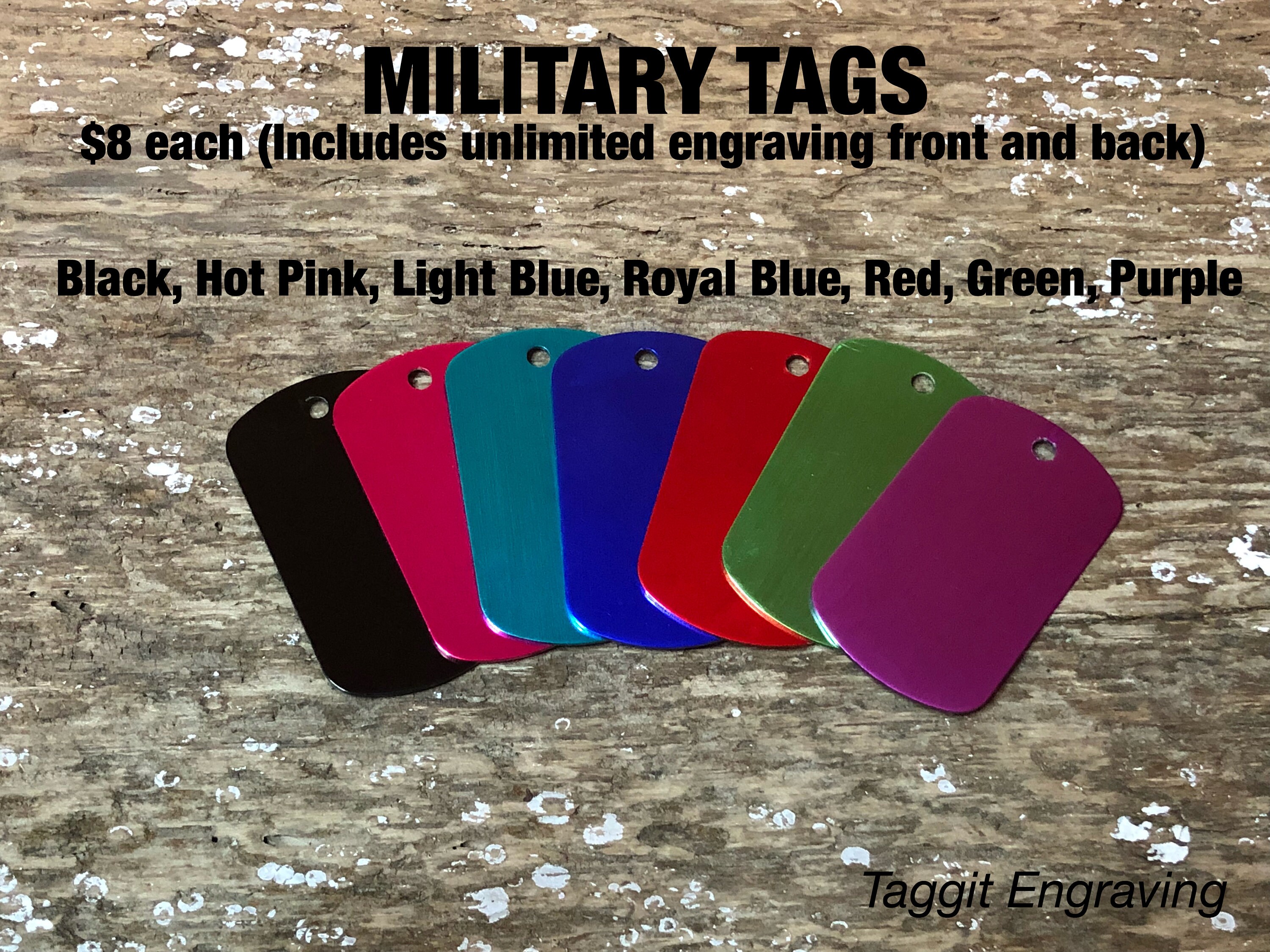 Engraved Military Dog Tagpet Tagpet ID Tagpet Charmsdog ID Etsy