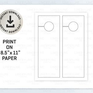 Door Hanger Template, Do Not Disturb Hanger, Door Hanger Sublimation ...