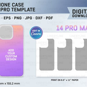 Phone Case Template 14 Pro Template Phone Case 14 Pro Template Cricut Sublimation Phone Case Sublimation, Phone Case SVG, 14 Pro Canva