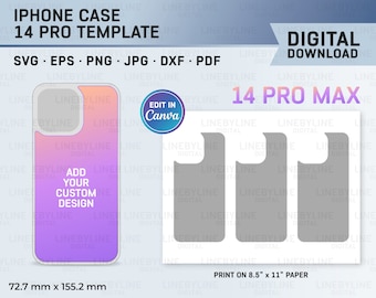 Szablon etui na telefon 14 Pro Szablon etui na telefon 14 Pro Szablon Cricut Sublimacja etui na telefon Sublimacja, etui na telefon SVG, 14 Pro Canva