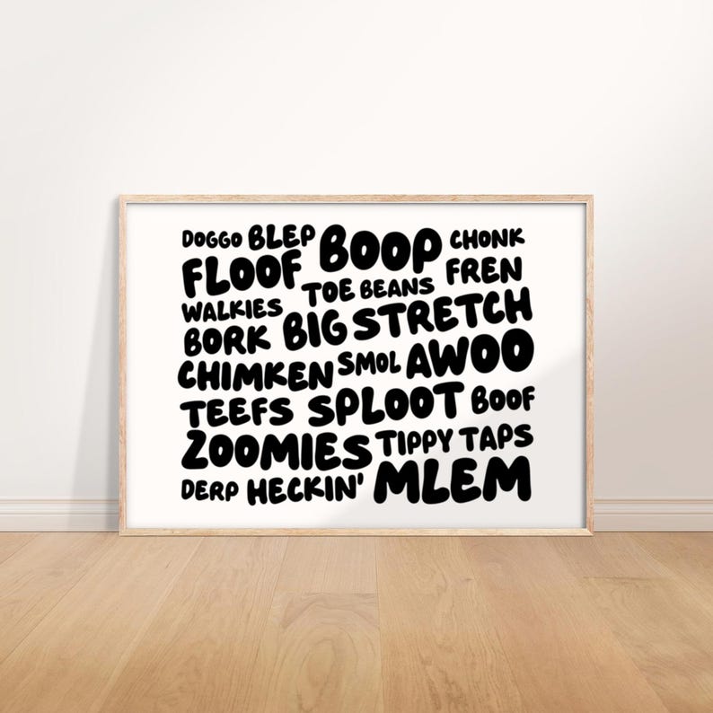 Dog Lingo Poster, Dog Print Poster, Dog Poster, Dog Language Poster ...