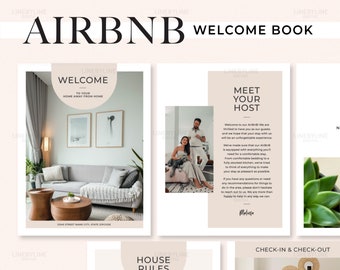 AirBnB Bundle Template, STR Welcome, Editable Welcome Book Canva, Welcome Book Editable, 10 PG Welcome Booklet, AirBnB Welcome Guide
