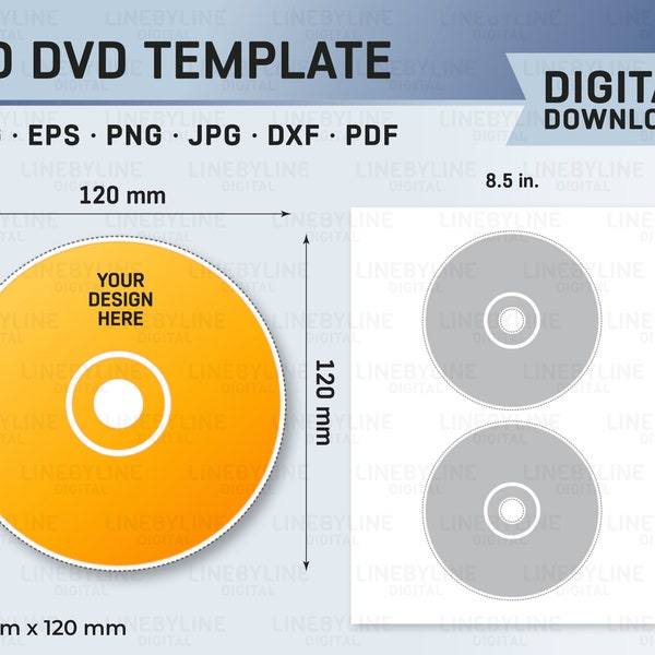 Modèle d'étiquette de CD Modèle d'étiquette de DVD vierge Étiquette de CD Cricut Étiquette de dvd Couverture de cd-rom Étiquette vierge Modèle d'étiquette de cd personnalisé, Cricut cd vierge