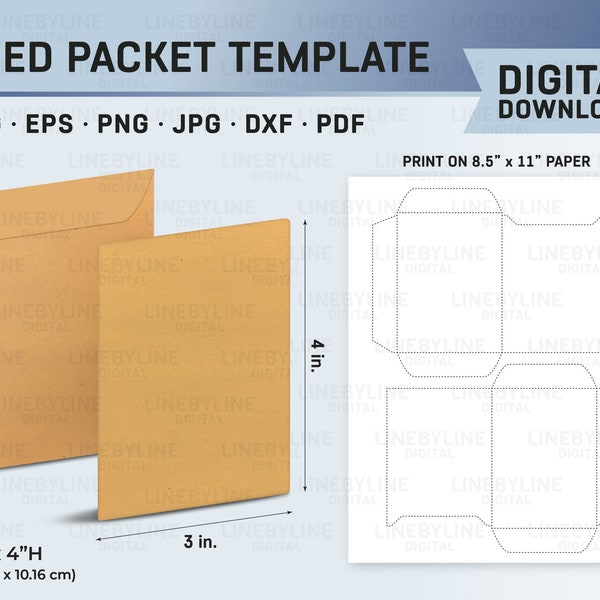 Seed Packet Template, Seed Packet Emvelope, Blank Seed Packet Template, Printable Seed Packet, Seed Packet Bag, Editable Seed Packet SVG