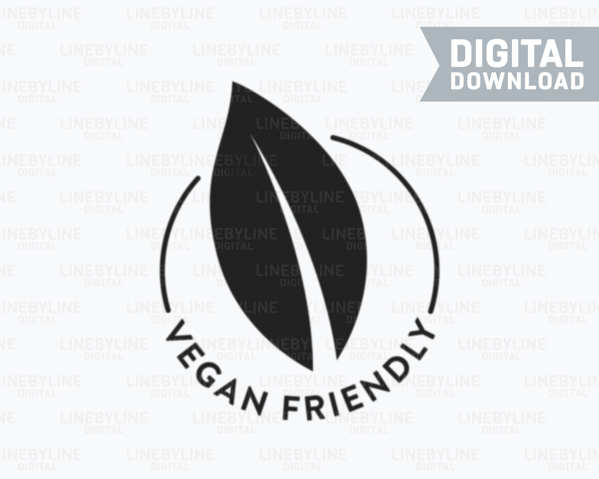 Vegan Friendly Sign, Vegan Label SVG, Vegan Label Sign EPS, Vegan Label