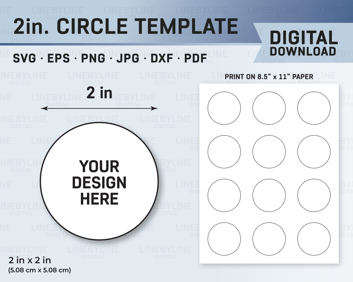 Circle Template 2 Inch Circle Template Circle Template SVG Circle