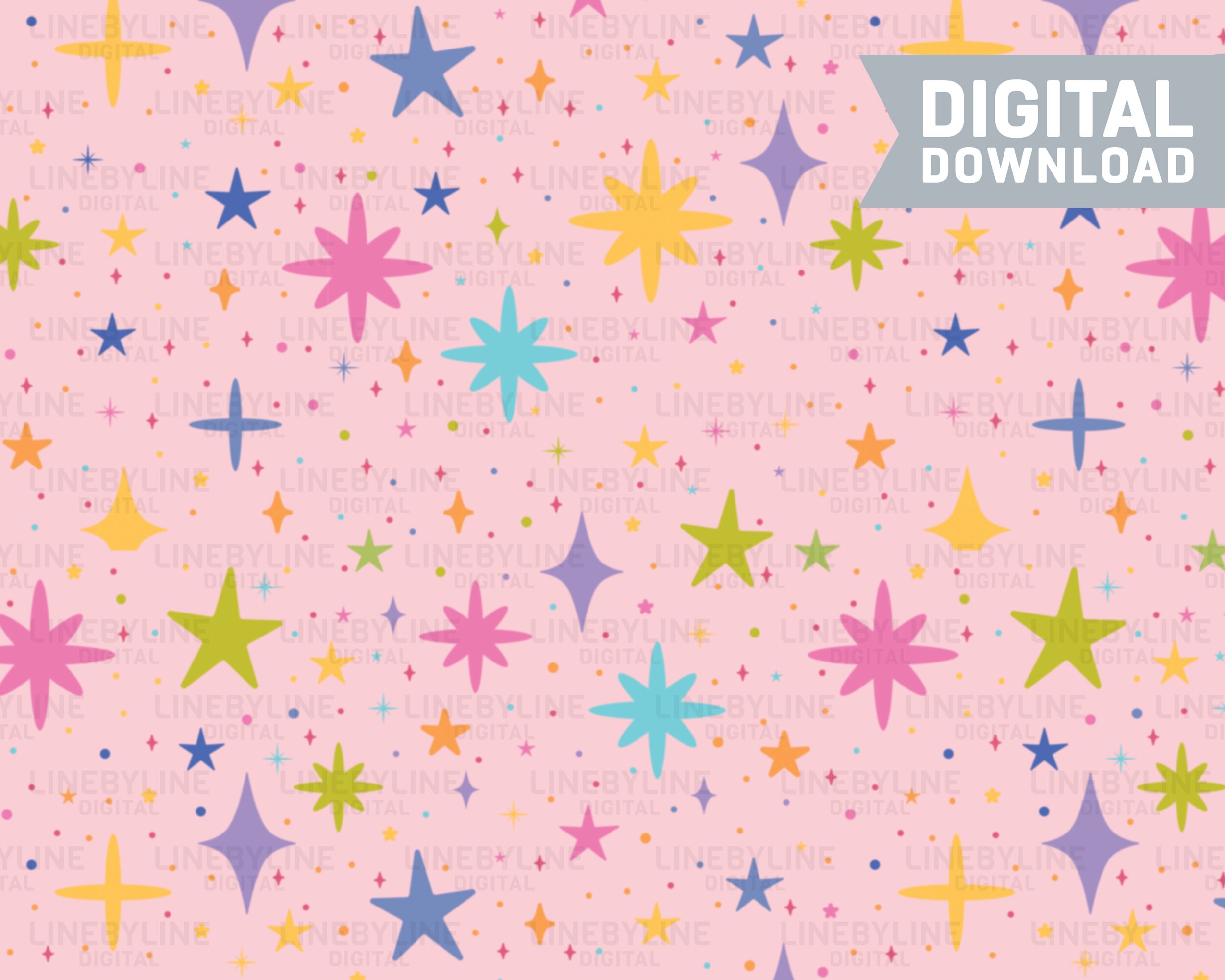 Vintage Aesthetic Pattern Screen Printed on Alina Star main image 1