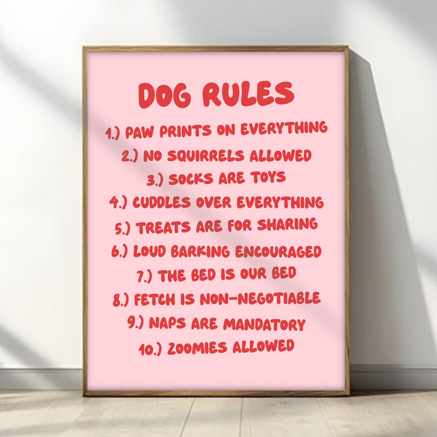 House Rules, Print, Dog Rules Poster, Dog Poster, Doodle Poster Funny ...