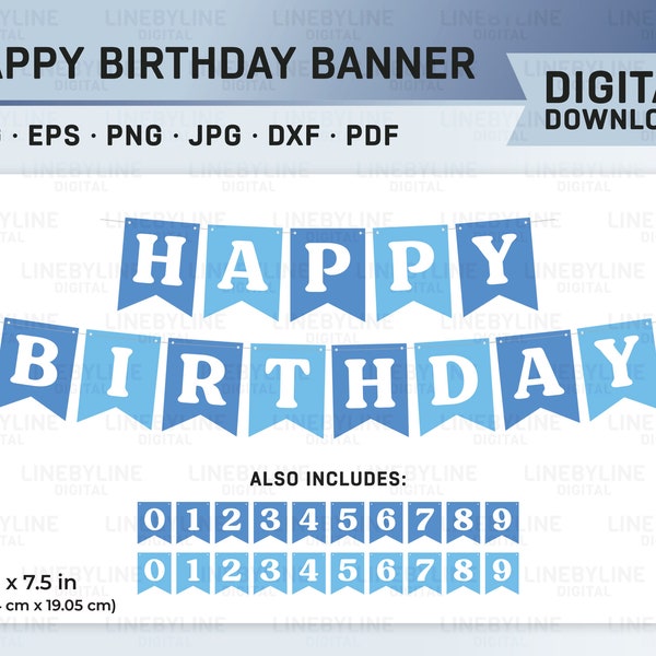 Birthday Banner, Birthday Banner Template, Birthday Banner Print Out, Birthday Garland, Birthday Sign, Birthday Party Sign, Birthday Decor