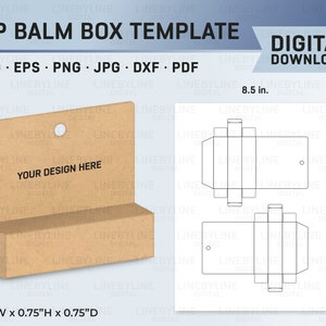 Plantilla de caja de bálsamo labial, caja de bálsamo labial, plantilla de caja de brillo labial, plantilla de caja de bálsamo labial, caja de bálsamo labial, caja de bálsamo labial en blanco, caja de bálsamo labial personalizada