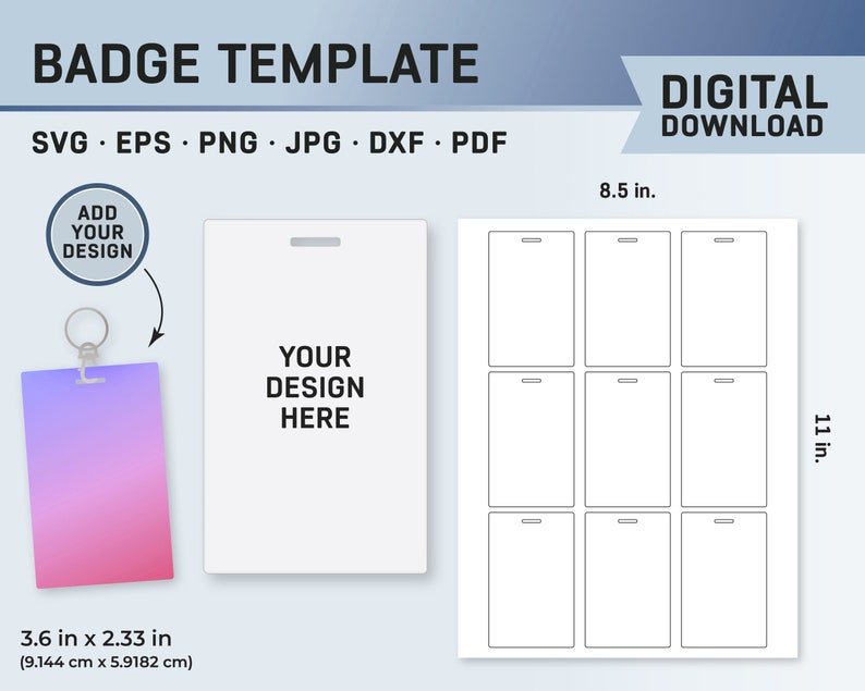 Badge Template, ID Badge Template, Staff Event Badge, Badge Template ...