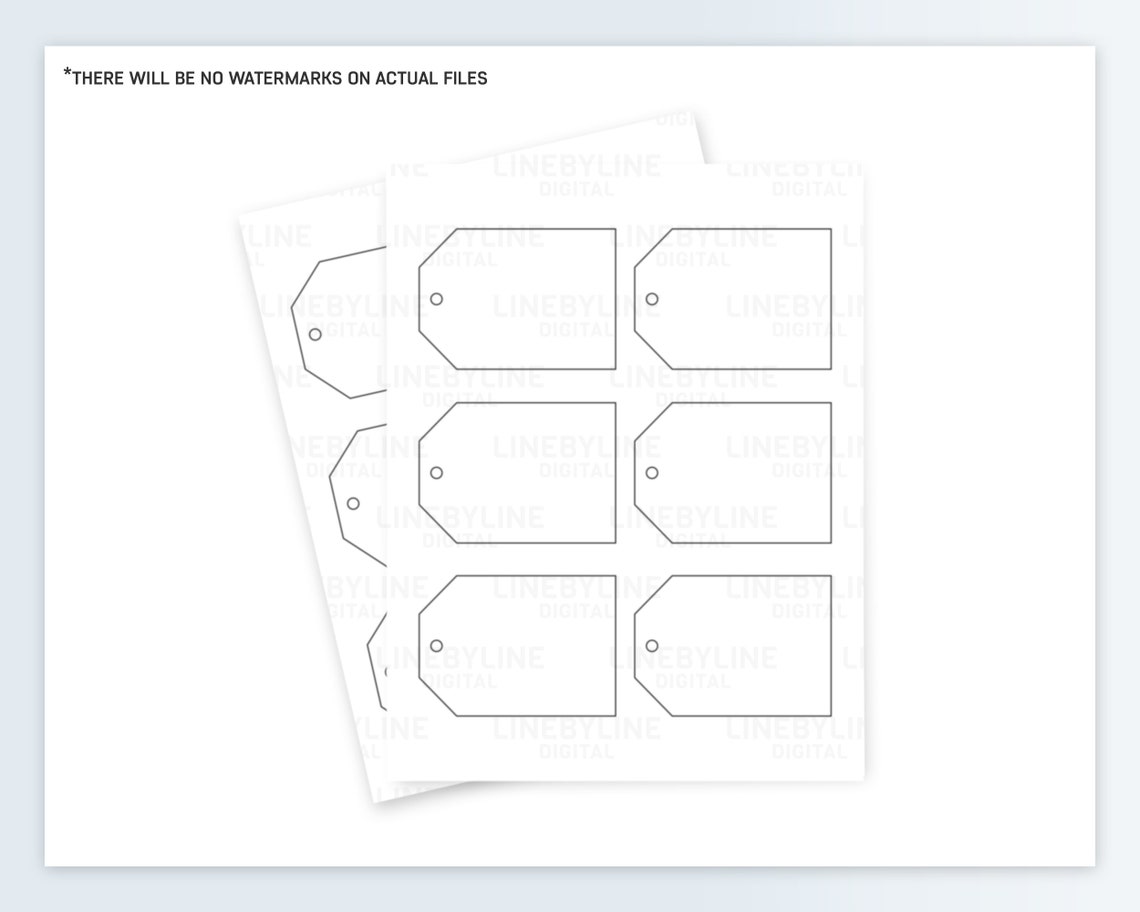 Gift Tag Template SVG, Hang Tag Template, Blank Gift Tag Template, Gift