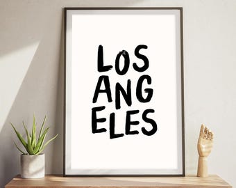 Los Angeles Poster LA Art California Wall Art Los Angeles Modern Wall Art SoCal Typography Retro LA Print Los Angeles Decor