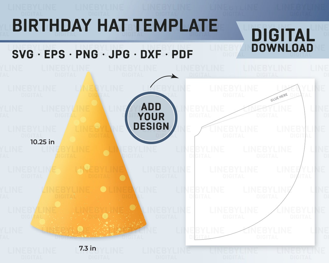 Birthday Hat Template, Birthday Hat Png, Birthday Hat Cone, Birthday